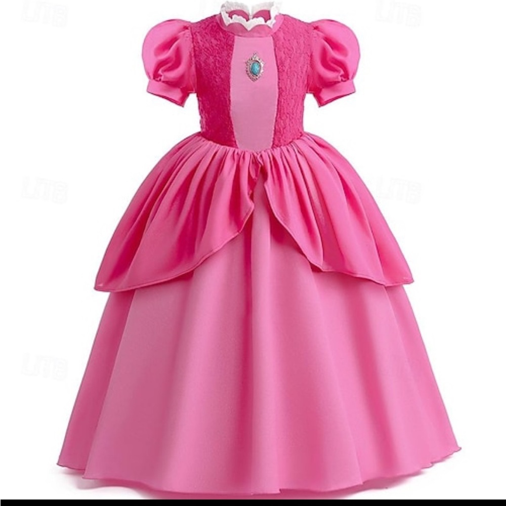 Pink Princess Peach Costume from Nintendo New in Bag kids Halloween